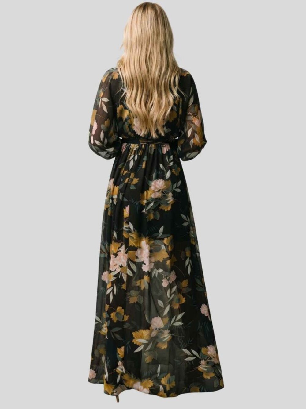 Baltic Born Midnight Floral Kia Kimono Maxi Dress Size XL 39707 - Picture 2 of 16